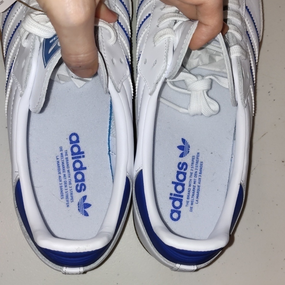 Adidas Samba Original Sneakers White Lucid Blue Size men's 11.5 - Picture 10 of 12